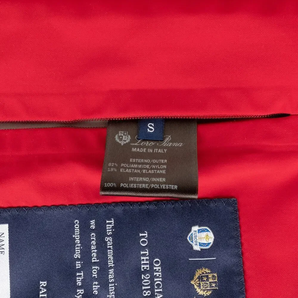 Loro Piana European Ryder Cup Raincoat Red Men's Small